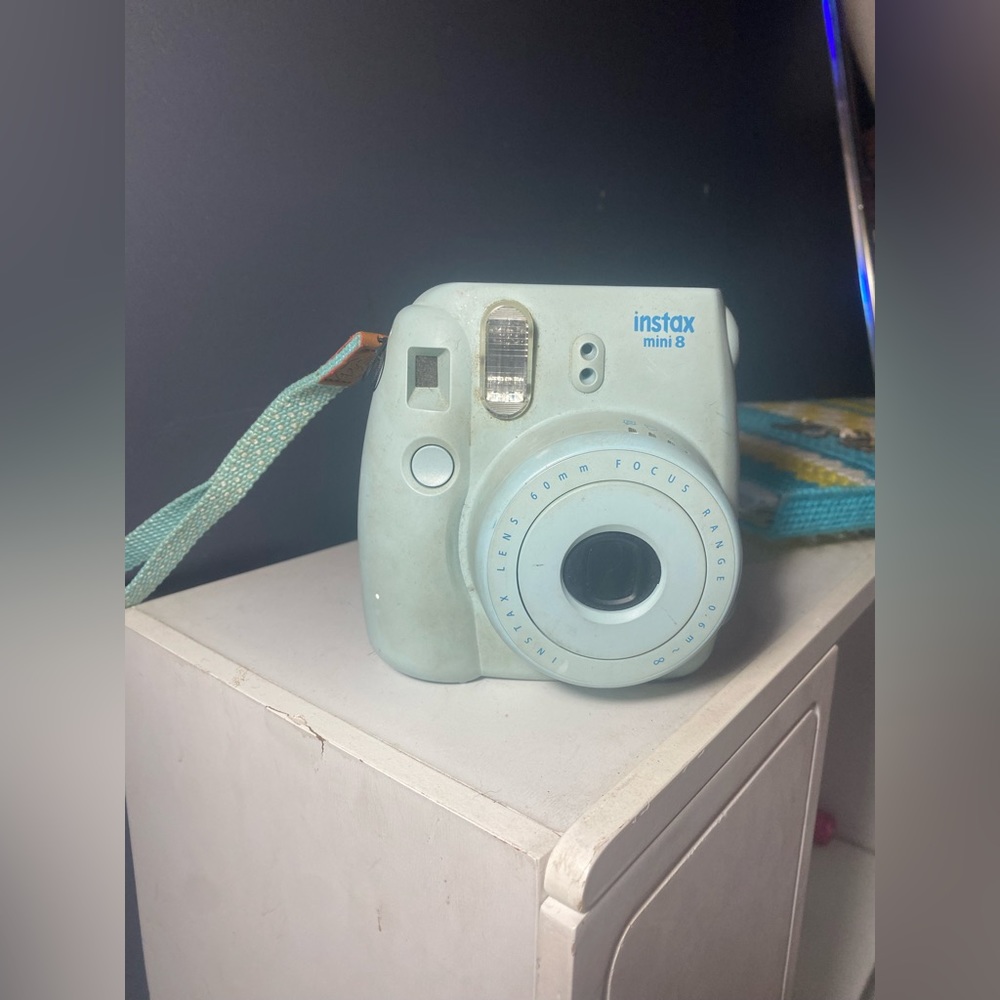 Blue Instax Mini Polaroid Camera